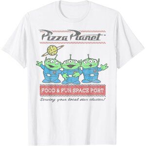 🆕Brand New - Men's White Planet Aliens T Shirt